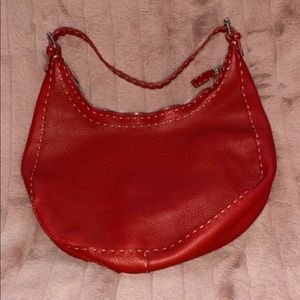 Red leather Fendi bag